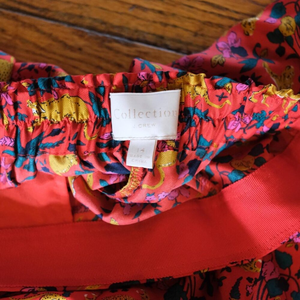 J. Crew Collection Matching Silk Blouse and Elastic Waist Pants